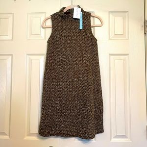 Olive turtle neck sleeveless dress NWT